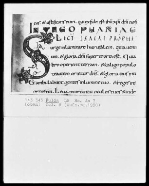 Epistolar — Initiale S, Folio 8recto