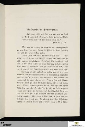 Ansprache Im Trauerhause
