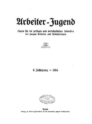 6: Arbeiter-Jugend - 6.1914