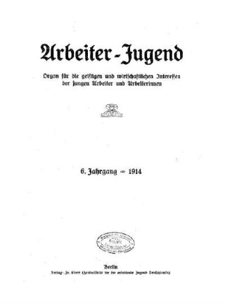 6: Arbeiter-Jugend - 6.1914