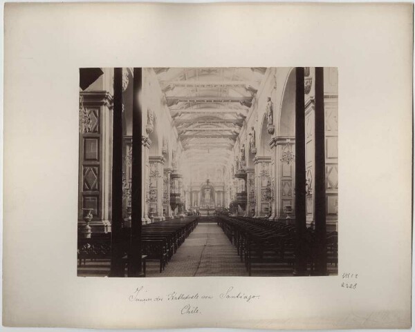 Interior view of the cathedral of Santiago