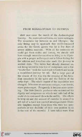 From Megalopolis to Olympia