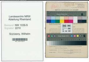 Entnazifizierung Wilhelm Sczcesny , geb. 22.06.1906 (Elektromeister)