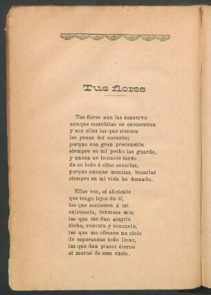 Tus flores