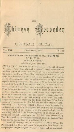 No. 11. December, 1885