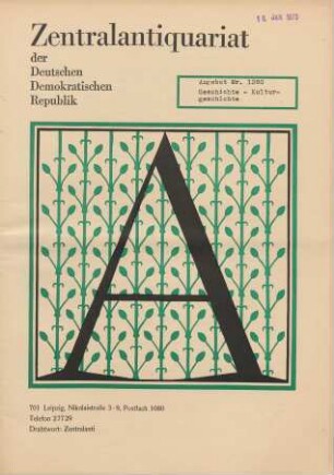 Nr. 1280: Geschichte - Kulturgeschichte