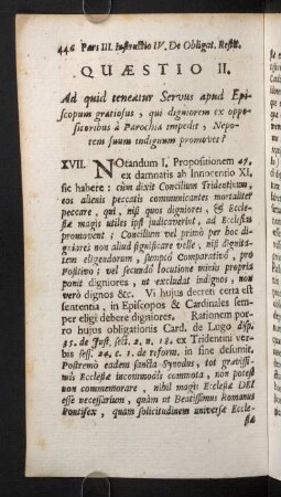 446-469, Quaestio II. Ad quid teneatur Servus apud Episcopum gratiosus...