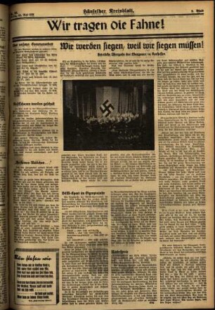 Zweite Ausgabe vom Freitag, den 22. Mai 1936.