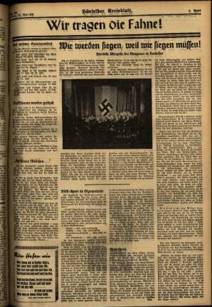 Zweite Ausgabe vom Freitag, den 22. Mai 1936.