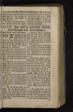XLVIII. Von allerley geistlichen Nöthen, Anfechtungen und Versuchungen.