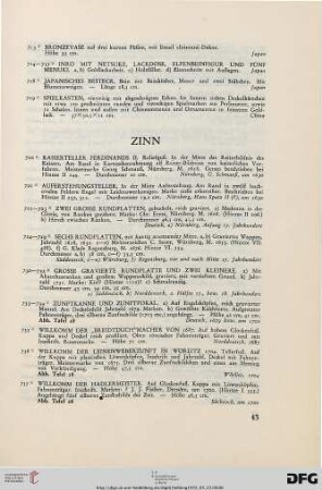 Zinn (Nr. 720-773)