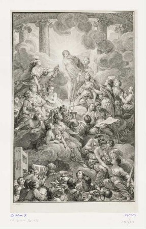 Frontispice de l’encyclopedie, Titelblatt aus: Denis Diderot/ Jean Baptiste le Rond d’Alembert, "Encyclopédie ou Dictionnaire raisonné des sciences, des arts et des métiers", Paris 1772