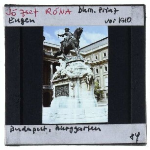 Budapest, Burgpalast,Budapest, Burgpalast Reiterstandbild Prinz Eugens