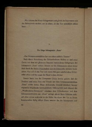 7. Die kluge Schimpansin "Rosa"