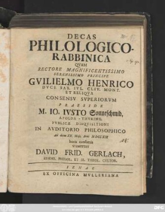 Decas Philologico-Rabbinica