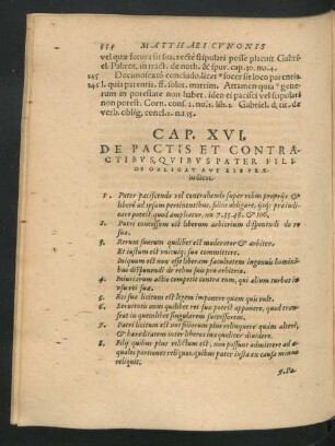 Cap. XVI. De Pactis Et Contractibus, Quibus Pater Filios Obligat Aut Eis Praeiudicat.