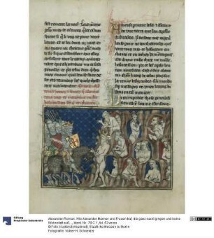 Alexander-Roman. Wie Alexander Männer und Frauen traf, die ganz nackt gingen und keine Wohnstatt außer in Höhlen haben
