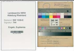 Entnazifizierung Euphemia Engeln , geb. 03.07.1911 (Amtsangestellte)