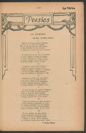 Poesías : La aurora
