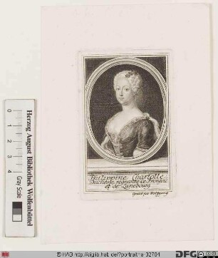 Bildnis Philippine Charlotte, Herzogin zu Braunschweig-Lüneburg-Wolfenbüttel, geb. Prinzessin von Preußen