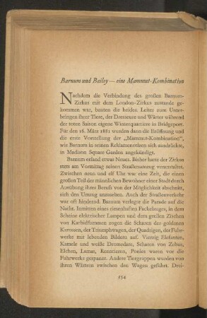 Barnum und Bailey - eine Mammut-Kombination