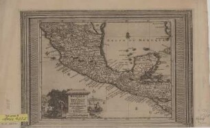Karte von Mexiko, 1:2 000 000, Kupferstich, 1729
