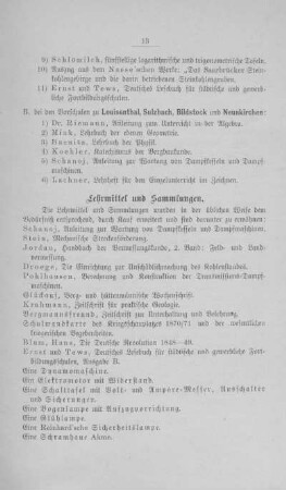 Lehrmittel und Sammlungen