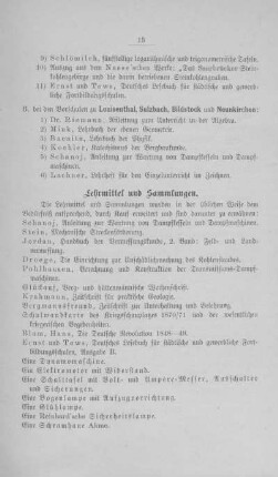 Lehrmittel und Sammlungen