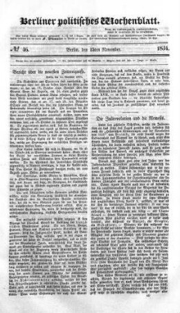 No 46, 15. November 1834