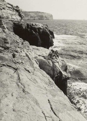 Südküste. Dingli Cliffs. Kliffprofil gegen das Meer