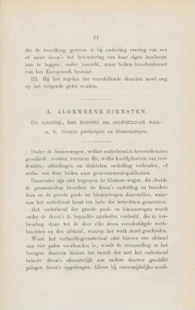 A. Algemeene diensten