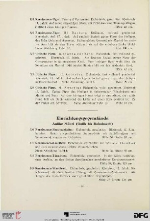 Einrichtungsgegenstände (Nr. 330-376)