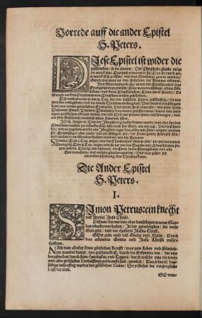 Vorrede auff die ander Epistel S. Peters.