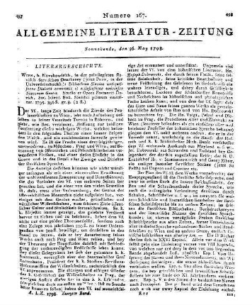 [Rochlitz, F.]: Meine Freuden und Leiden als Jungfrau, Gattin und Mutter. Von Amalie Will [i. e. Friedrich Rochlitz]. Leipzig: Supprian 1797