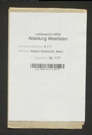 Abtretung des Drewerschen Zehnten durch Dietrich Adam von Hanxleden zu Ostwig an das Kloster