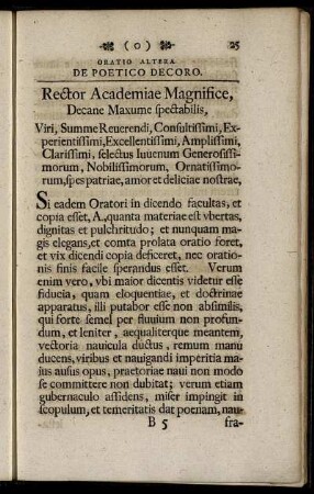 Rector Academiae Magnifice, Decane Maxume spectabilis, ...