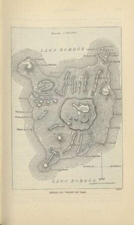 Dibujo del volcán de Taal