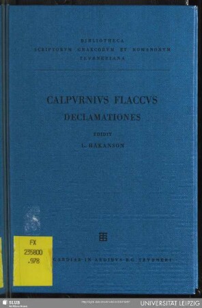 Calpurnii Flacci declamationum excerpta