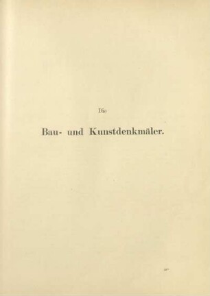 Die Bau- und Kunstdenkmäler