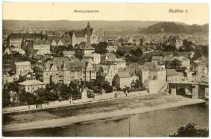 Meißen. Blick auf Meißen Rechts, Ratsweinberg