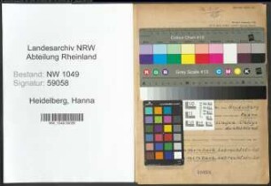 Entnazifizierung Hanna Heidelberg , geb. 01.10.1908 (Lehrerin)