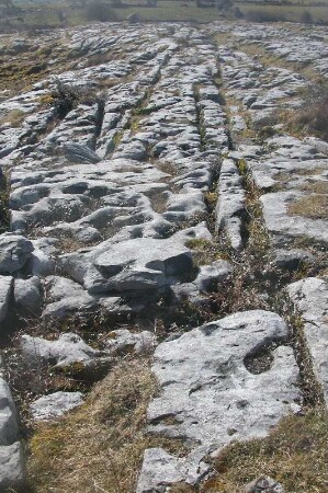 Seltsame Steinformationen im Naturreservat Burren an der irischen Westküste