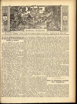 Ausgabe vom Sonntag, den 28. März 1909.