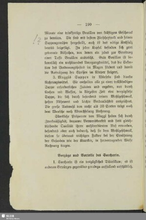Vorzüge und Vorteile des Saccharin