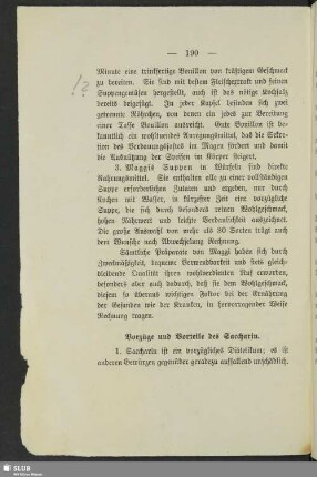 Vorzüge und Vorteile des Saccharin