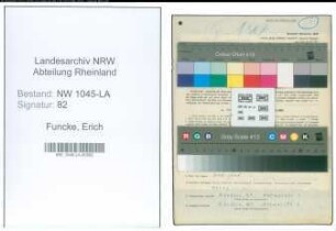Entnazifizierung Erich Funcke , geb. 22.12.1903 (Bueroangestellter)