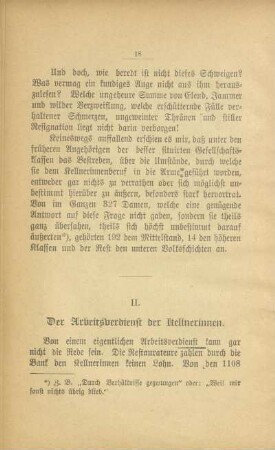 II. Der Arbeitsverdienst der Kellnerinnen