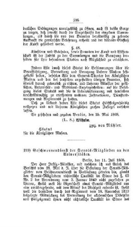 Geschwornendienst der Senats-Mitglieder an den Universitäten : [II. Akademien und Universitäten]