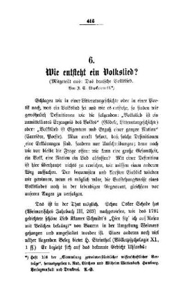 Wie entsteht ein Volkslied?