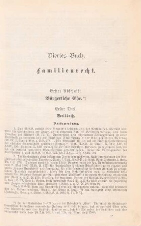 Erster Abschnitt. Bürgerliche Ehe